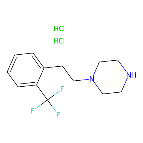 1-(2-(2-(Trifluoromethyl)phenyl)ethyl)piperazine dihydrochloride structure