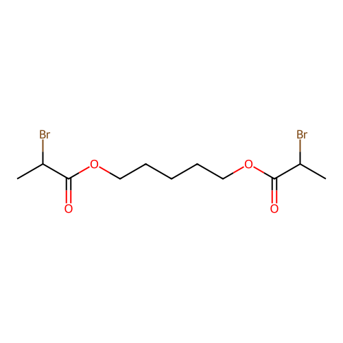 Pentane-1,5-diyl bis(2-bromopropionate) structure