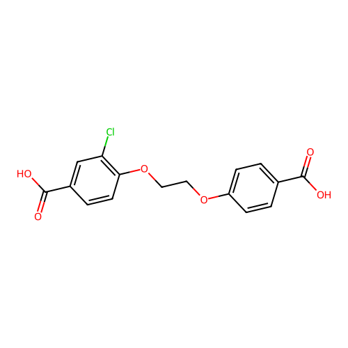 4-[2-(4-Carboxyphenoxy)ethoxy]-3-chlorobenzoic acid structure