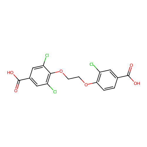 4-[2-(4-Carboxy-2-chlorophenoxy)ethoxy]-3,5-dichlorobenzoic acid structure