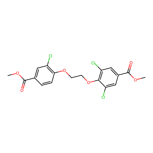 Methyl 3,5-dichloro-4-(2-(2-chloro-4-(methoxycarbonyl)phenoxy)ethoxy)benzoate structure