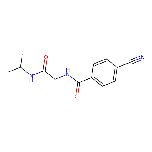 4-Cyano-N-(2-(isopropylamino)-2-oxoethyl)benzamide structure