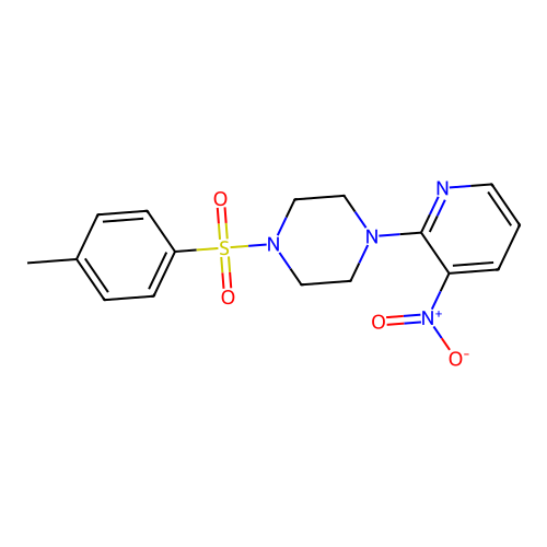 1-(4-Methylbenzenesulfonyl)-4-(3-nitropyridin-2-yl)piperazine structure