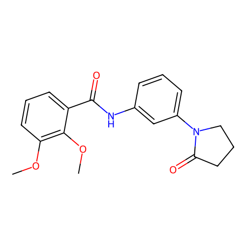 2,3-dimethoxy-N-[3-(2-oxopyrrolidin-1-yl)phenyl]benzamide structure