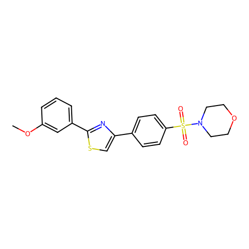 4-{4-[2-(3-Methoxyphenyl)-1,3-thiazol-4-yl]benzenesulfonyl}morpholine structure