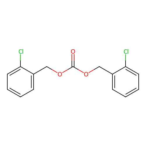 Bis[(2-chlorophenyl)methyl] carbonate structure