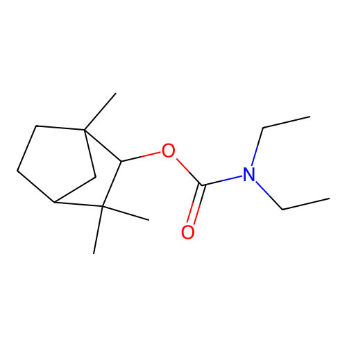1,3,3-Trimethylbicyclo[2.2.1]heptan-2-yl diethylcarbamate structure