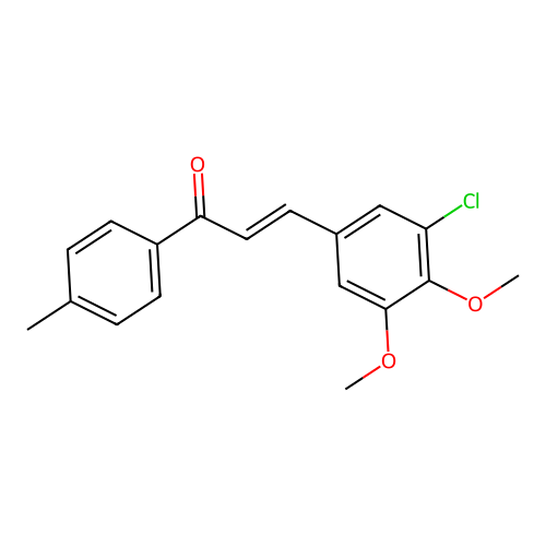 (2E)-3-(3-Chloro-4,5-dimethoxyphenyl)-1-(4-methylphenyl)-2-propen-1-one structure