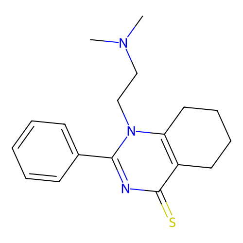 1-(2-(dimethylamino)ethyl)-2-phenyl-5,6,7,8-tetrahydroquinazoline-4(1H)-thione structure