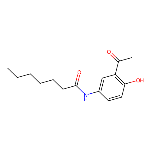 N-(3-Acetyl-4-hydroxyphenyl)heptan-1-amide structure