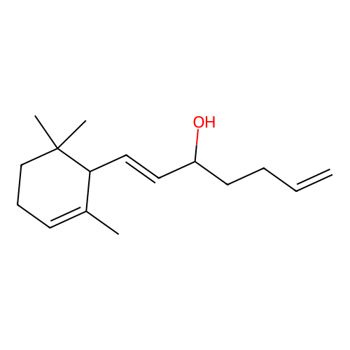 1-(2,6,6-Trimethyl-2-cyclohexen-1-yl)-1,6-heptadien-3-ol structure