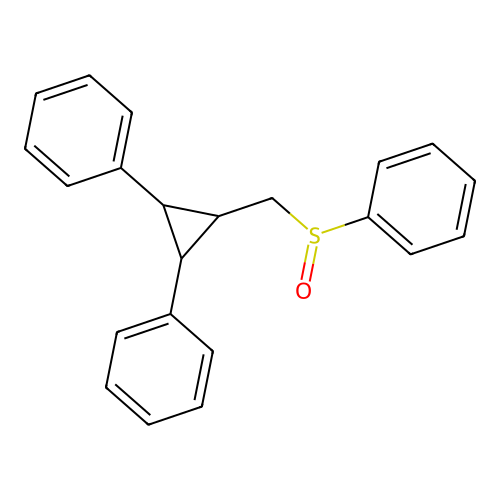(2,3-Diphenylcyclopropyl)methyl phenyl sulfoxide structure