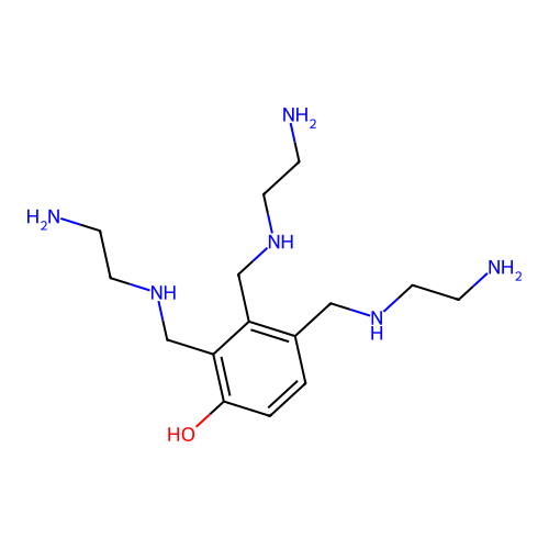 Tris(((2-aminoethyl)amino)methyl)phenol structure