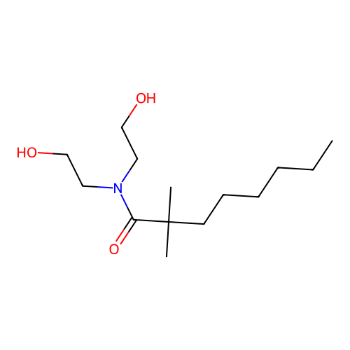 N,N-bis(2-hydroxyethyl)dimethyloctanamide structure