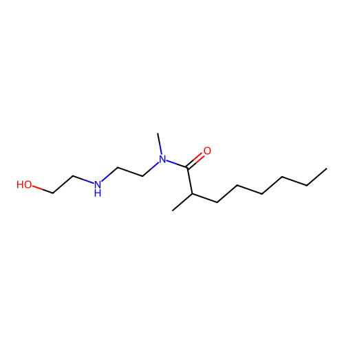 N-(2-((2-Hydroxyethyl)amino)ethyl)dimethyloctanamide structure