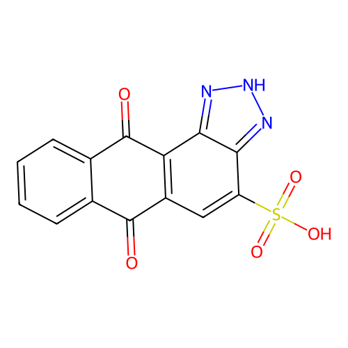 6,11-dioxo-2H-naphtho[2,3-e]benzotriazole-4-sulfonic acid structure