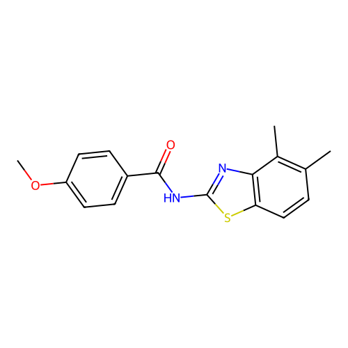 N-(4,5-dimethyl-1,3-benzothiazol-2-yl)-4-methoxybenzamide structure
