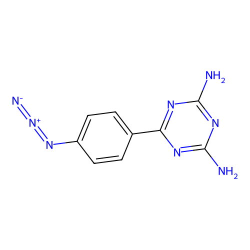 6-(4-Azidophenyl)-1,3,5-triazine-2,4-diamine structure