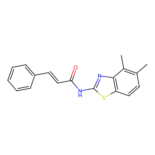 N-(4,5-dimethylbenzo[d]thiazol-2-yl)cinnamamide structure