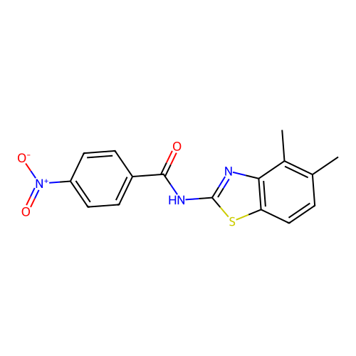 N-(4,5-dimethyl-1,3-benzothiazol-2-yl)-4-nitrobenzamide structure