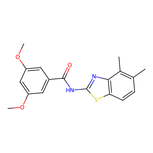 N-(4,5-dimethyl-1,3-benzothiazol-2-yl)-3,5-dimethoxybenzamide structure
