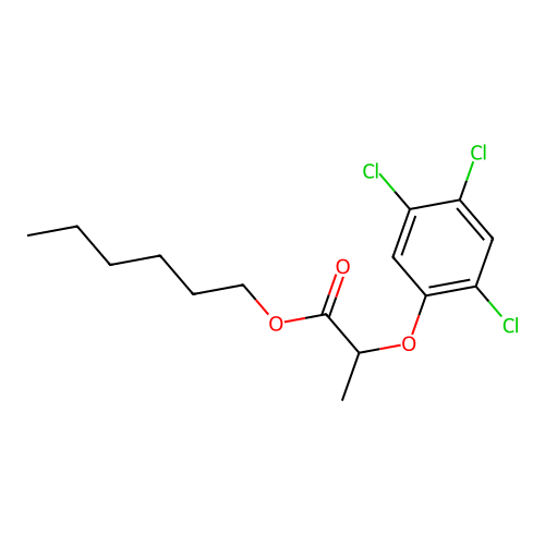 Hexyl 2-(2,4,5-trichlorophenoxy)propionate structure