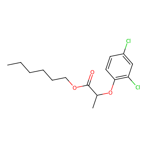 Hexyl 2-(2,4-dichlorophenoxy)propionate structure