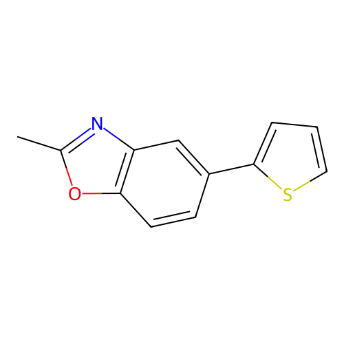 2-Methyl-5-thiophen-2-yl-1,3-benzoxazole structure