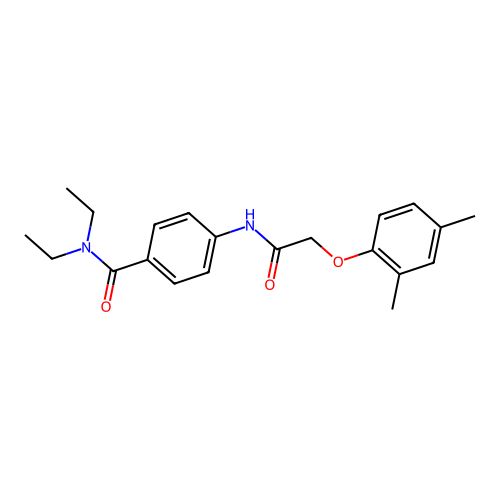 4-{[(2,4-dimethylphenoxy)acetyl]amino}-N,N-diethylbenzamide structure