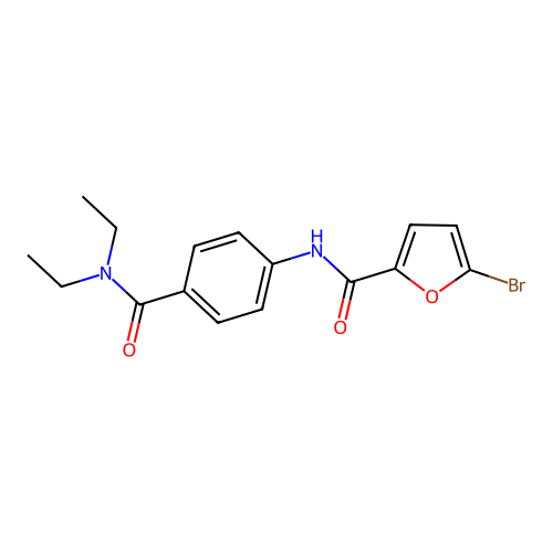 5-bromo-N-[4-(diethylcarbamoyl)phenyl]furan-2-carboxamide structure