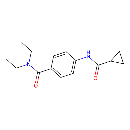 4-[(cyclopropylcarbonyl)amino]-N,N-diethylbenzamide structure