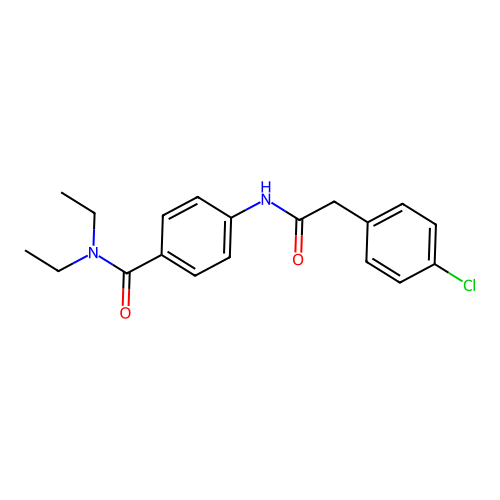 4-{[(4-chlorophenyl)acetyl]amino}-N,N-diethylbenzamide structure