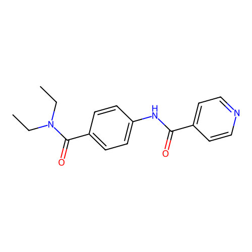 N-[4-(diethylcarbamoyl)phenyl]pyridine-4-carboxamide structure