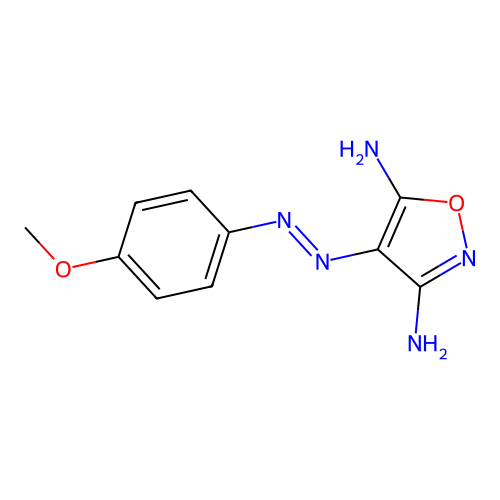 3,5-Isoxazolediamine, 4-[(4-methoxyphenyl)azo]- structure