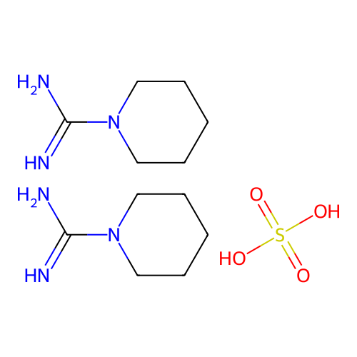1-Piperidinecarboxamidine, hemisulfate structure