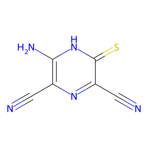2,6-Pyrazinedicarbonitrile, 5-amino-3,4-dihydro-3-thioxo- structure