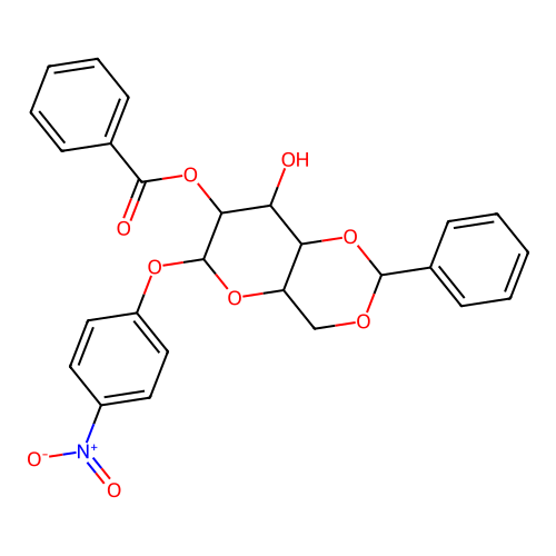 4-Nitrophenyl 2-benzoyl-4,6-O-benzylidene-a-D-mannopyranoside structure