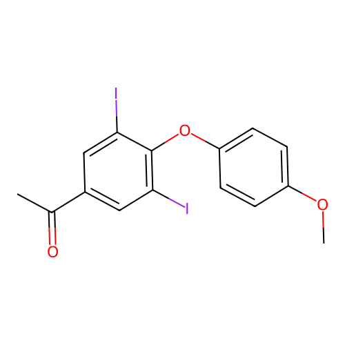 1-[3,5-Diiodo-4-(4-methoxyphenoxy)phenyl]ethanone structure