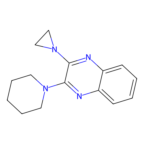 2-(Aziridin-1-yl)-3-(piperidin-1-yl)quinoxaline structure