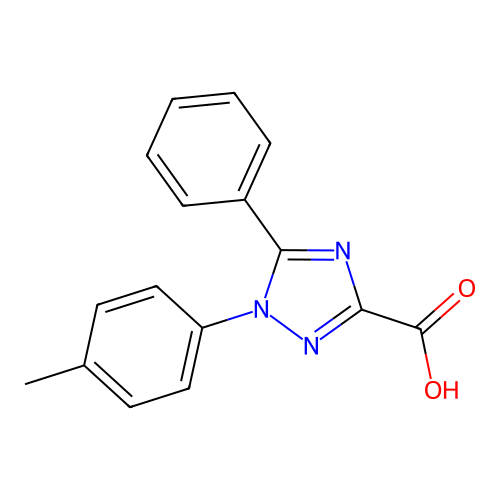 5-Phenyl-1-(p-tolyl)-1H-1,2,4-triazole-3-carboxylic acid structure