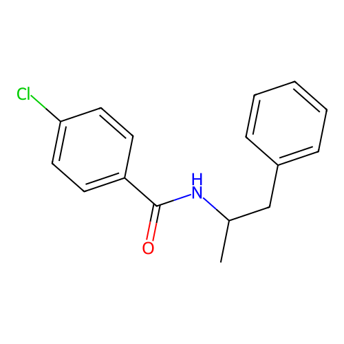 4-chloro-N-(1-phenylpropan-2-yl)benzamide structure