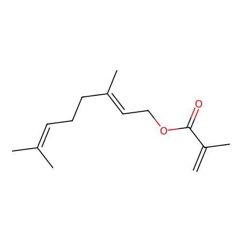 3,7-Dimethyl-2,6-octadien-1-yl 2-methyl-2-propenoate structure