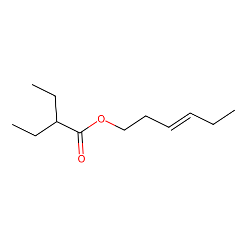 (Z)-3-hexen-1-yl 2-ethyl butyrate structure