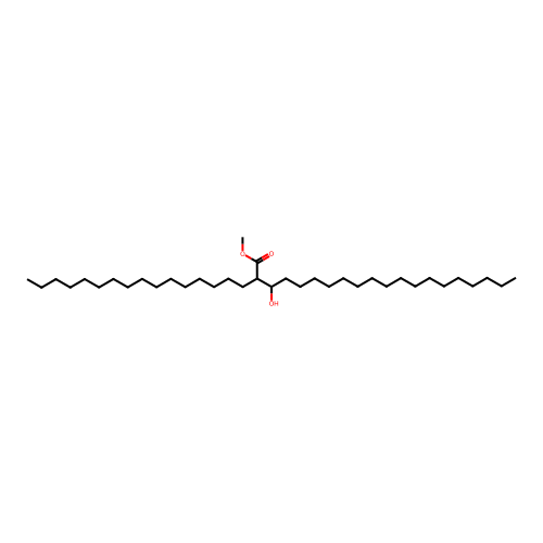 Methyl 2-hexadecyl-3-hydroxyicosanoate structure
