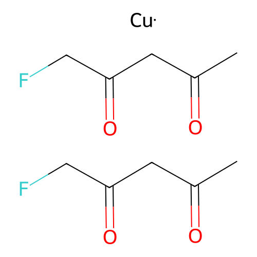 Copper;bis(1-fluoropentane-2,4-dione) structure