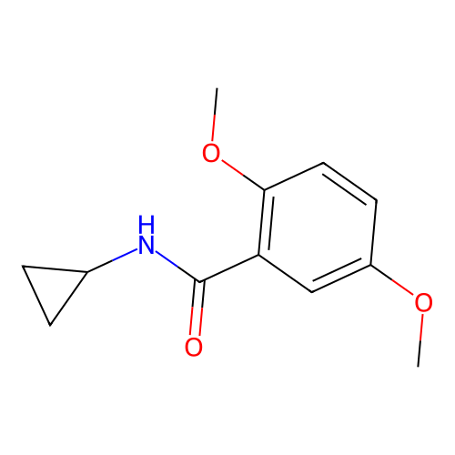 N-cyclopropyl-2,5-dimethoxybenzamide structure