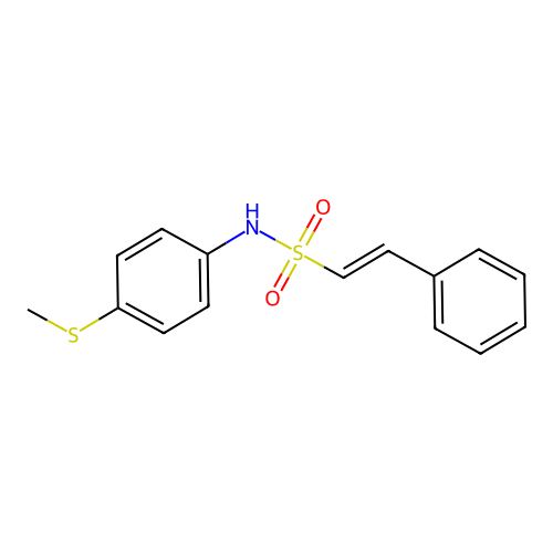 N-[4-(methylsulfanyl)phenyl]-2-phenylethene-1-sulfonamide structure