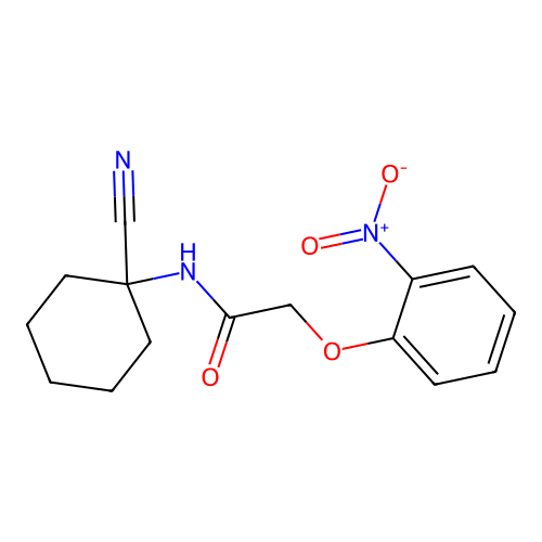 N-(1-cyanocyclohexyl)-2-(2-nitrophenoxy)acetamide structure