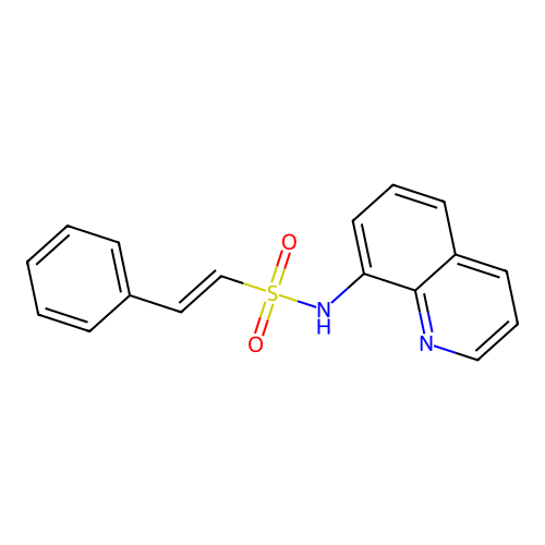 (E)-2-phenyl-N-quinolin-8-ylethenesulfonamide structure