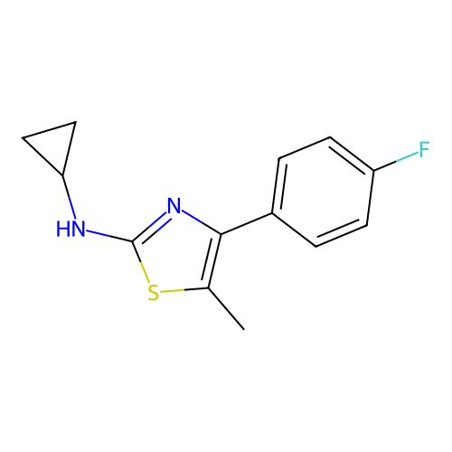 n-Cyclopropyl-4-(4-fluorophenyl)-5-methylthiazol-2-amine structure